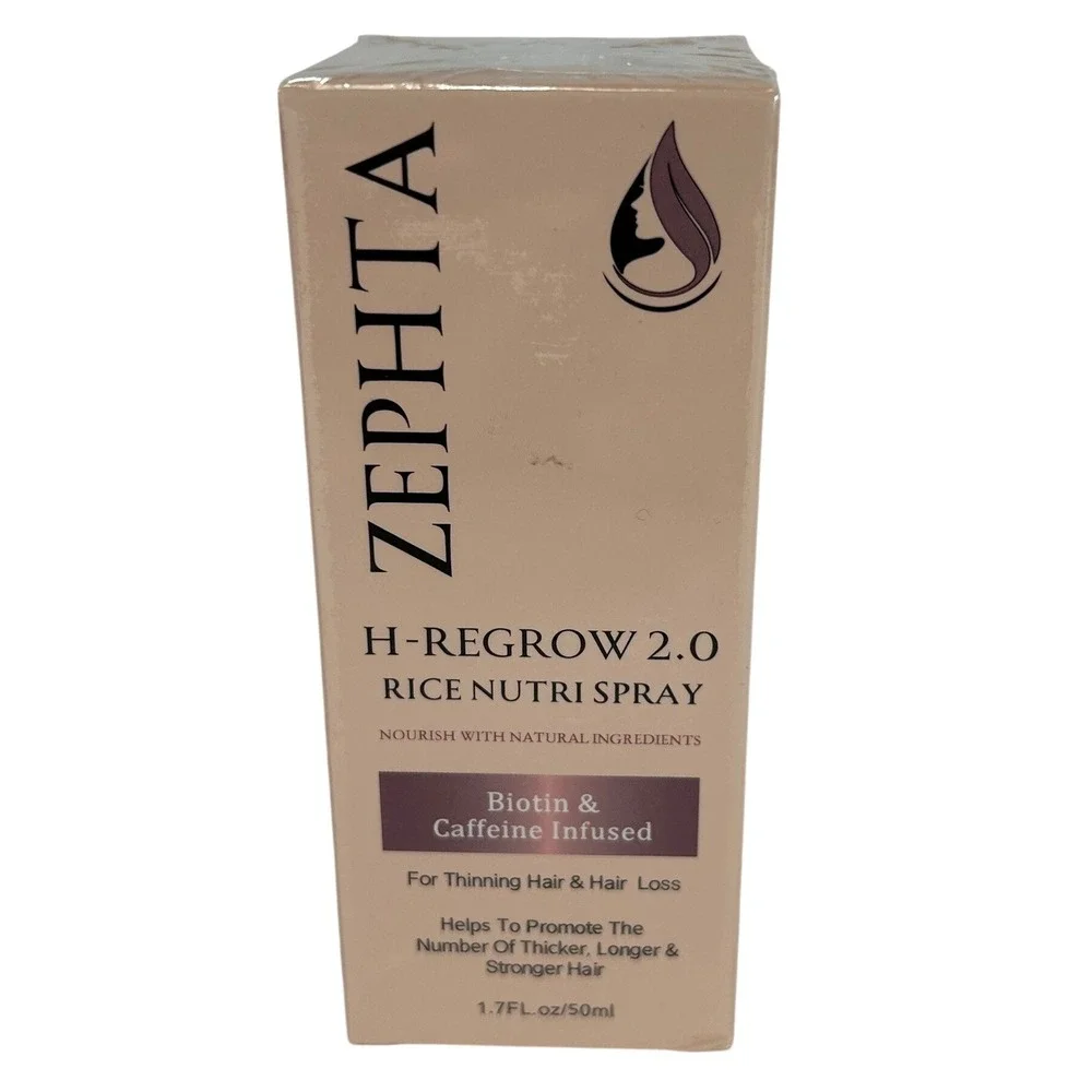 ZEPHTA H-REGROW 2.0 Rice Nutri Spray Biotin Caffeine Hair Growth Serum 1.7oz NEW